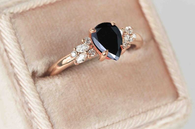 Black Diamond Engagement Rings